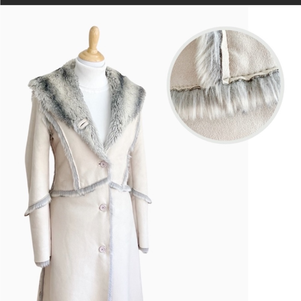 Vintage Daniela Di Petit Made in Italy Shearling Faux Fur Winter Jacket Coat